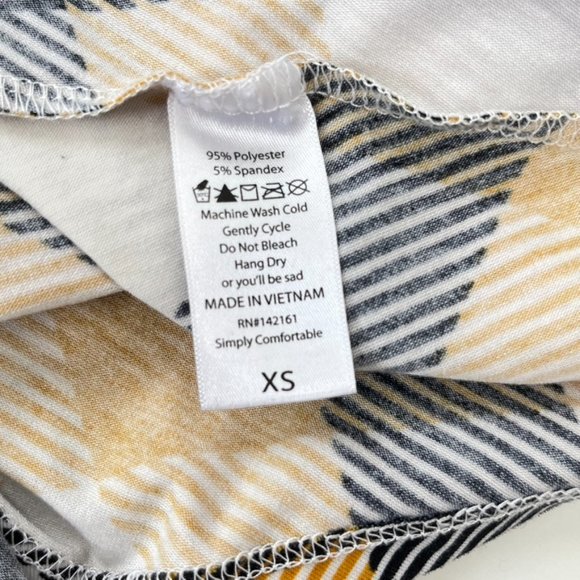 LuLaRoe Yellow & Black Plaid Sleeveless Dress ((size XS)) - Picture 7 of 7